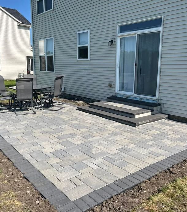 Pressure washing pavers